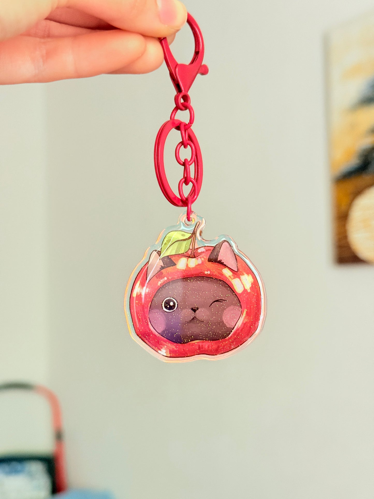 Apple cat | Acrylic charm