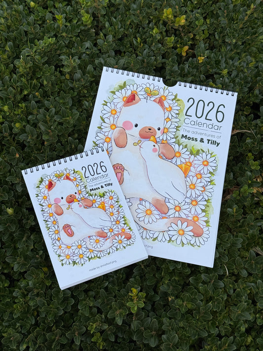 The adventures of Moss and Tilly | 2026 Calendar