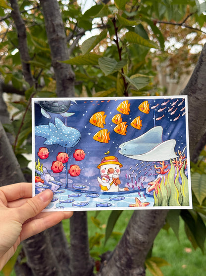 Aquarium visit | Art print