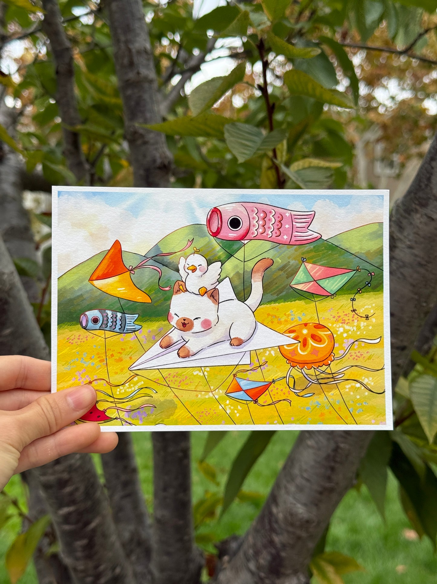 Flying kite | Art print