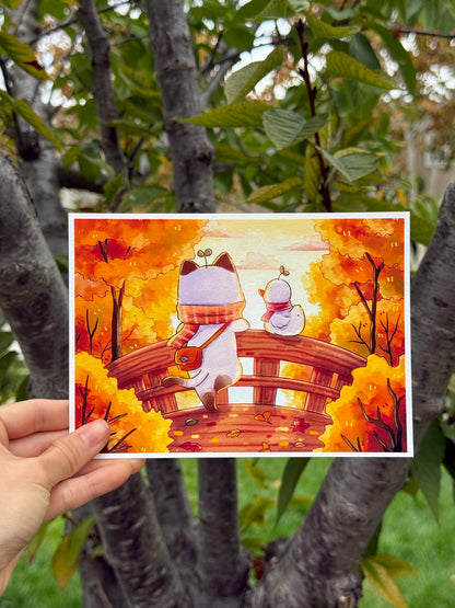 Autumn sunset | Art print