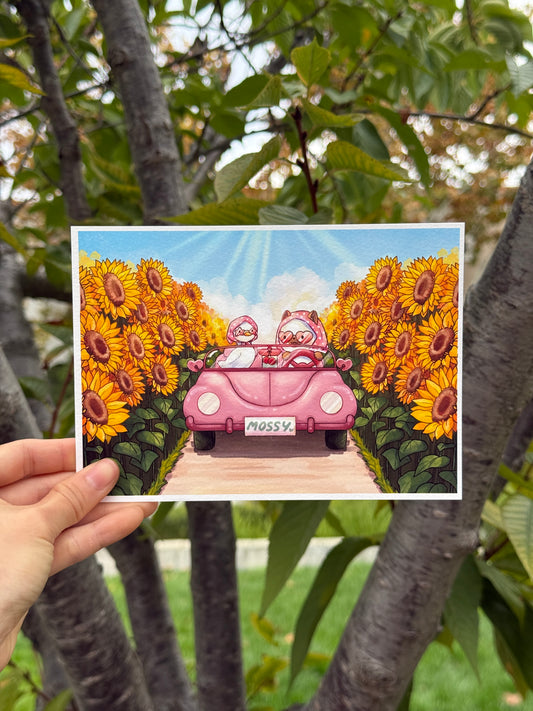 Sunflower drive | Art print